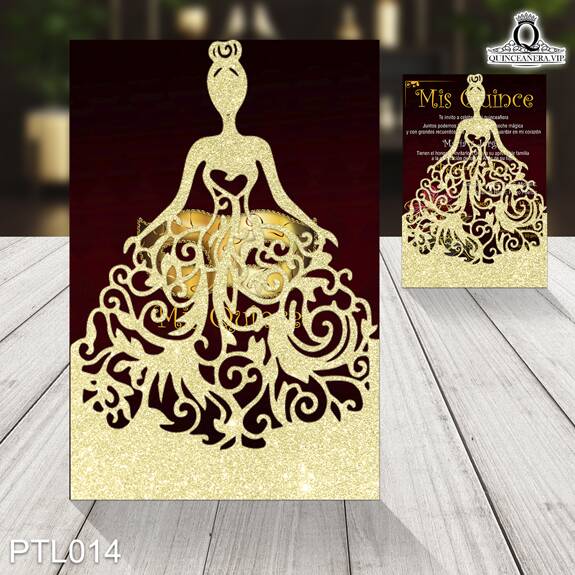 Invitaciones de Quinceañera de Mascaras Antifaz PTL014 - PTL014