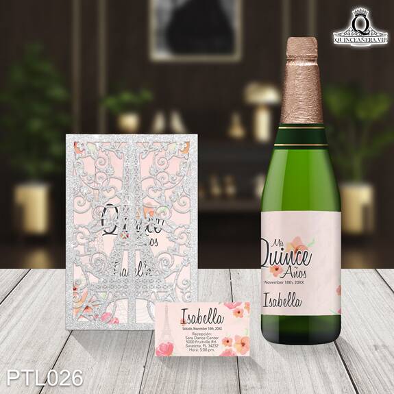 Invitaciones de Quinceañera de Torre de Paris PTL026 - PTL026