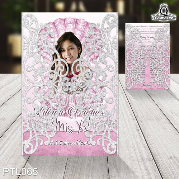 Invitaciones de Quinceañera de Playa Conchas PTL065 - PTL065
