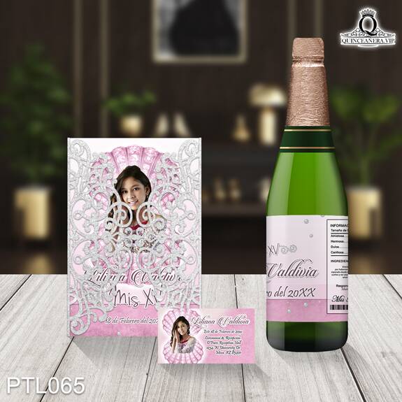 Invitaciones de Quinceañera de Playa Conchas PTL065 - PTL065