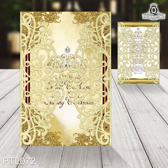 Invitaciones de Quinceañera de Coronas y Diamantes PTL072 - PTL072
