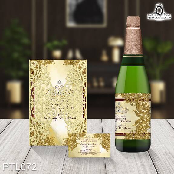 Invitaciones de Quinceañera de Coronas y Diamantes PTL072 - PTL072