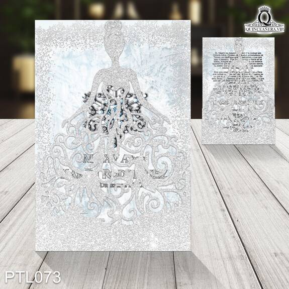 Invitaciones de Quinceañera de Copos de Nieve Diamantes PTL073 - PTL073