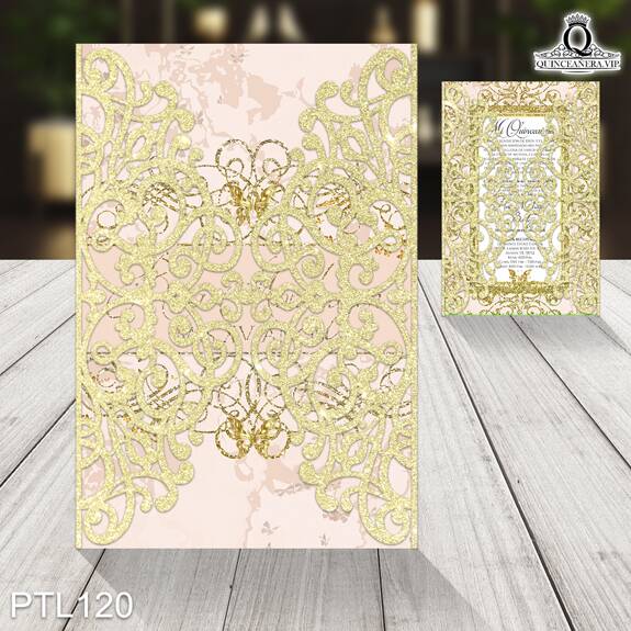 Invitaciones de Quinceañera de Glamurosa ornamentos  PTL120 - PTL120