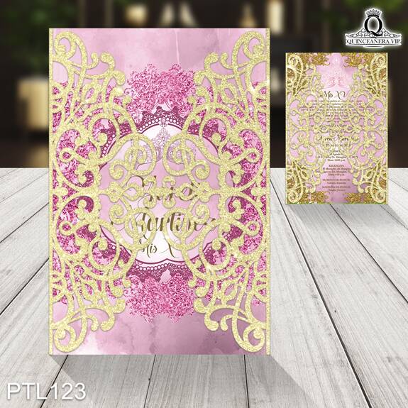 Invitaciones de Quinceañera de Coronas Glitter PTL123 - PTL123