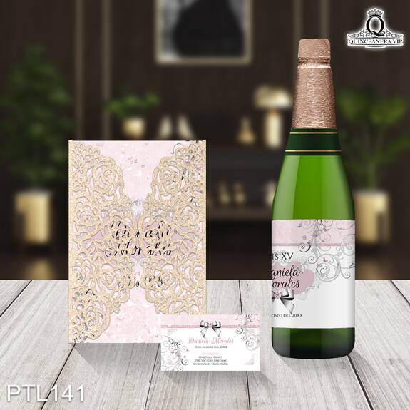 Invitaciones de Quinceañera de Mariposas Emblemas PTL141 - PTL141