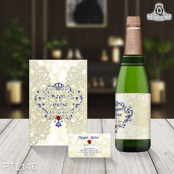 Invitaciones de Quinceañera de Realeza Coronas PTL146 - PTL146