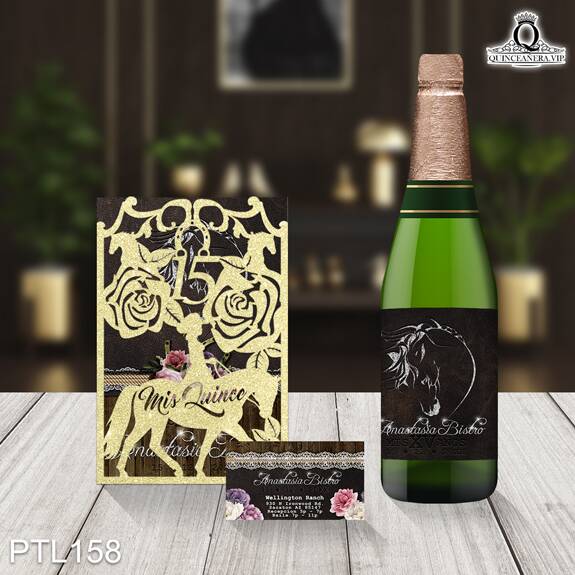 Invitaciones de Quinceañera de Vaqueras herraduras PTL158 - PTL158