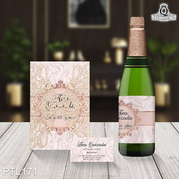 Invitaciones de Quinceañera de Glamurosa mármol PTL171 - PTL171