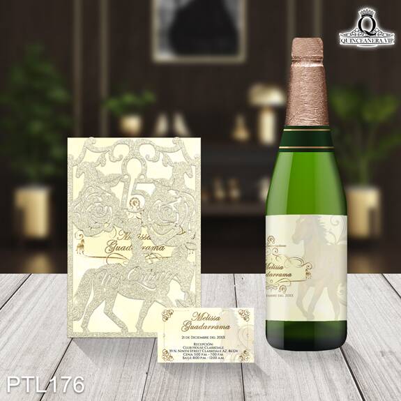 Invitaciones de Quinceañera de Vaqueras Caballos PTL176 - PTL176