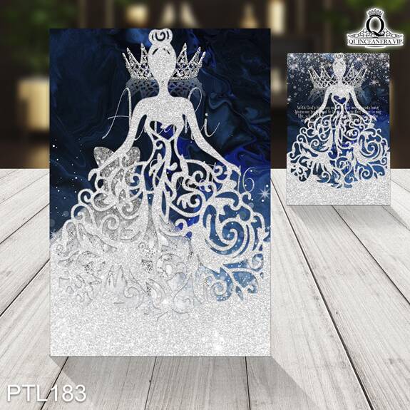 Invitaciones de Quinceañera de Vestidos Coronas PTL183 - PTL183