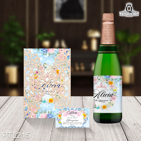 Invitaciones de Aurora la Bella Durmiente con Lazo - PTL215