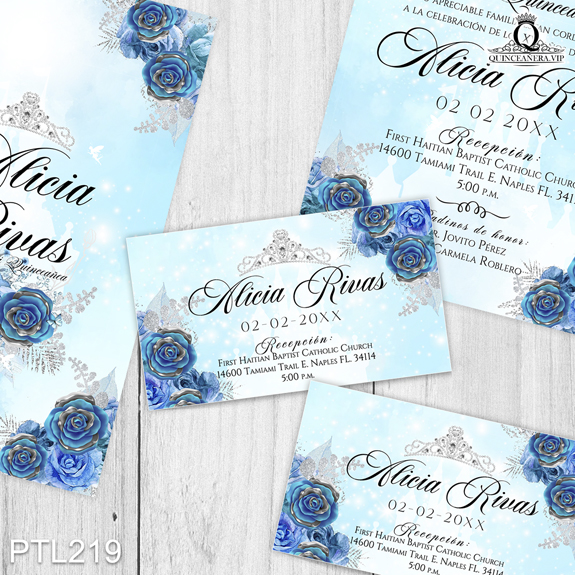 Invitaciones de Quinceañera de la Cenicienta - PTL219